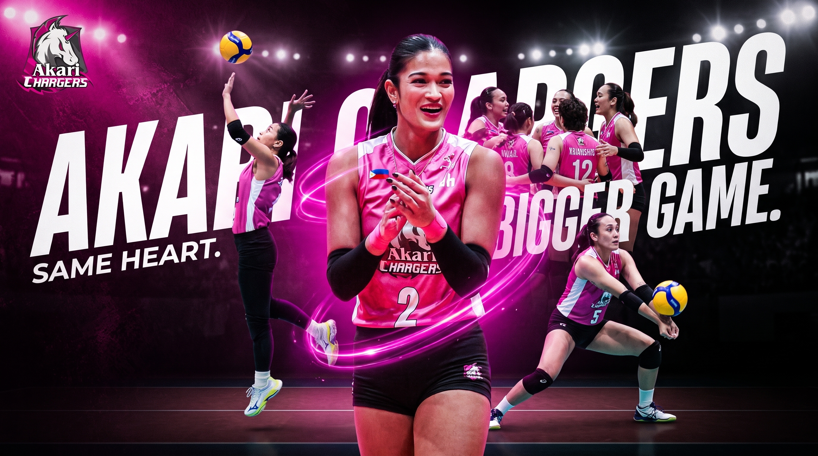 Akari Chargers — Same heart. Bigger game.