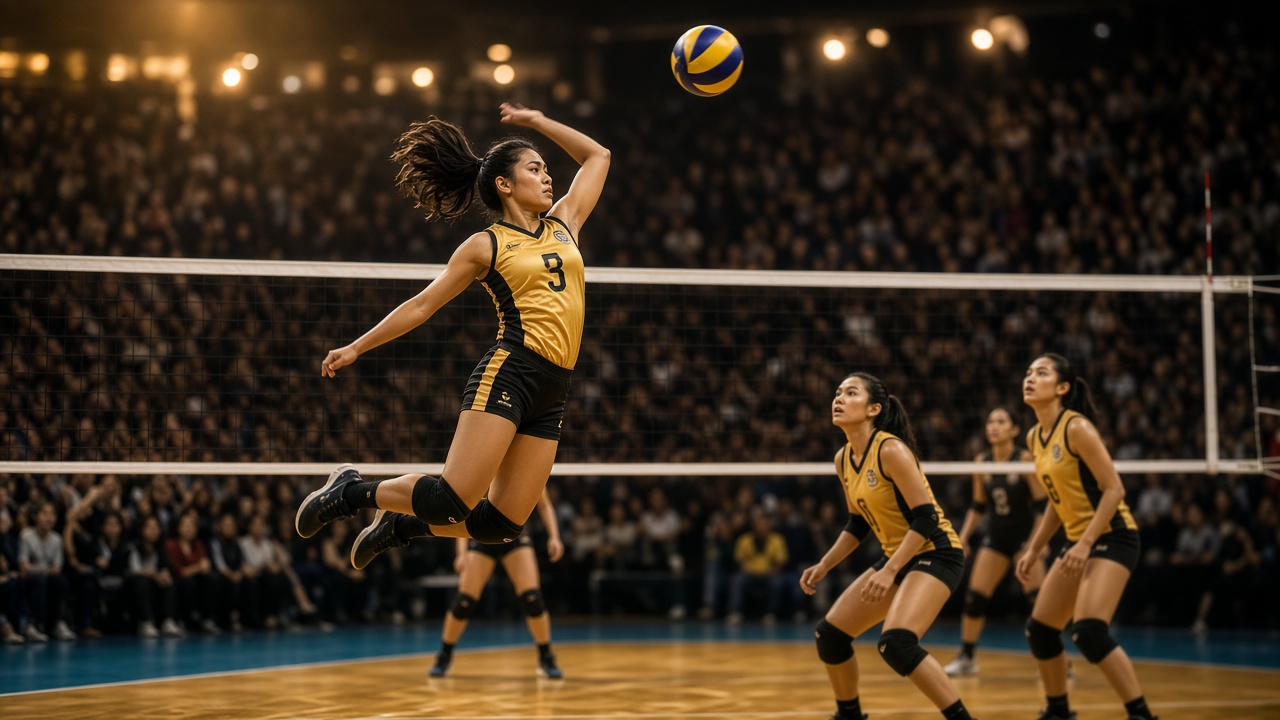 Akari Chargers on the volleyball court